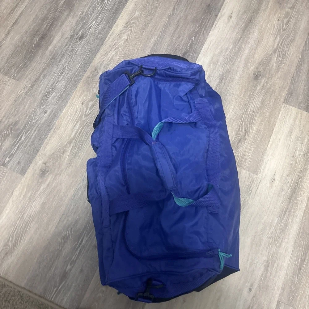 Vintage Dunlop Blue Large Duffel Bag Travel Gym Sports Shoulder Strap